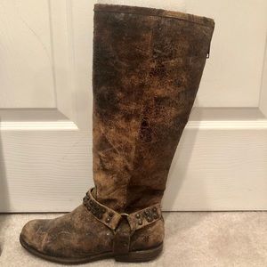 FRYE tall brown vintage boots